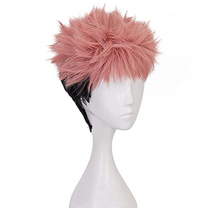 Jujutsu Kaisen Yuji Itadori Cosplay Wig for Anime Costume Pink