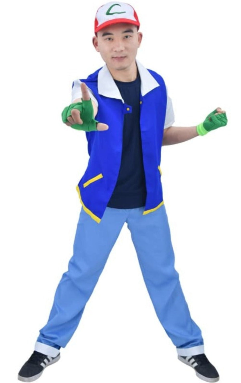 DAZCOS Taille US Adulte Anime Monster Trainer Cosplay Costume avec Cap Gants