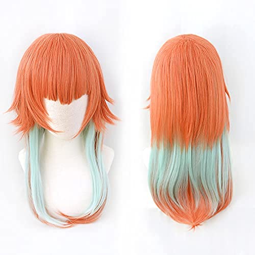 Hololive VTuber Takanashi Kiara Cosplay Wig for Anime Costume Orange