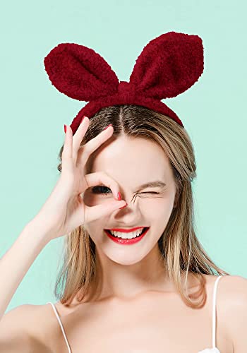 Furry Plush Bunny Ears Headband for Kawai Cosplay Accessory