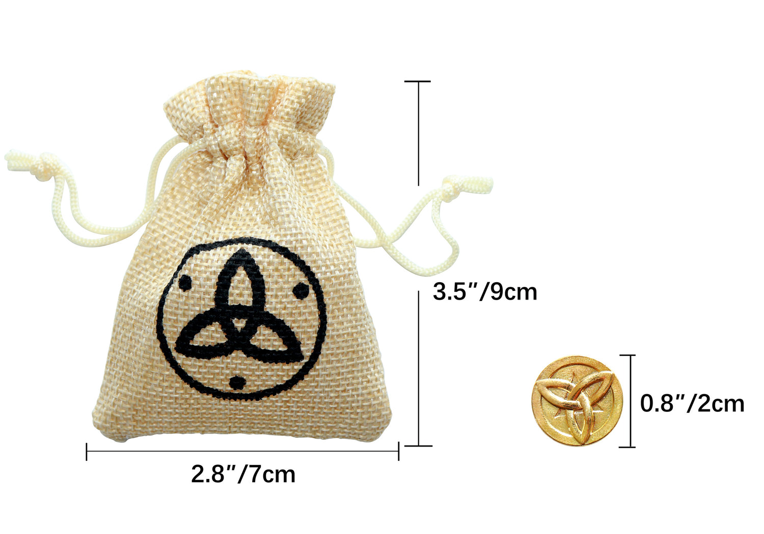 Mora Cosplay Drawstring Coin Pouch with 20 Coins