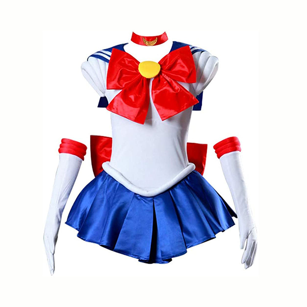 DAZCOS Adult US Size Bunny Tsukino Usagi Cosplay Costume Sailor Dress for Women