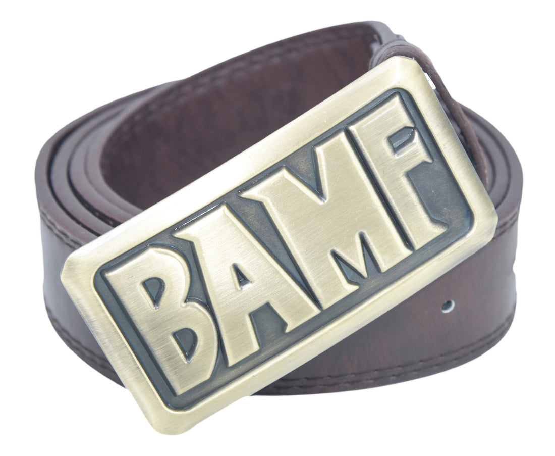 DAZCOS Adjustable Brown Cosplay Belt with Bronze Buckle