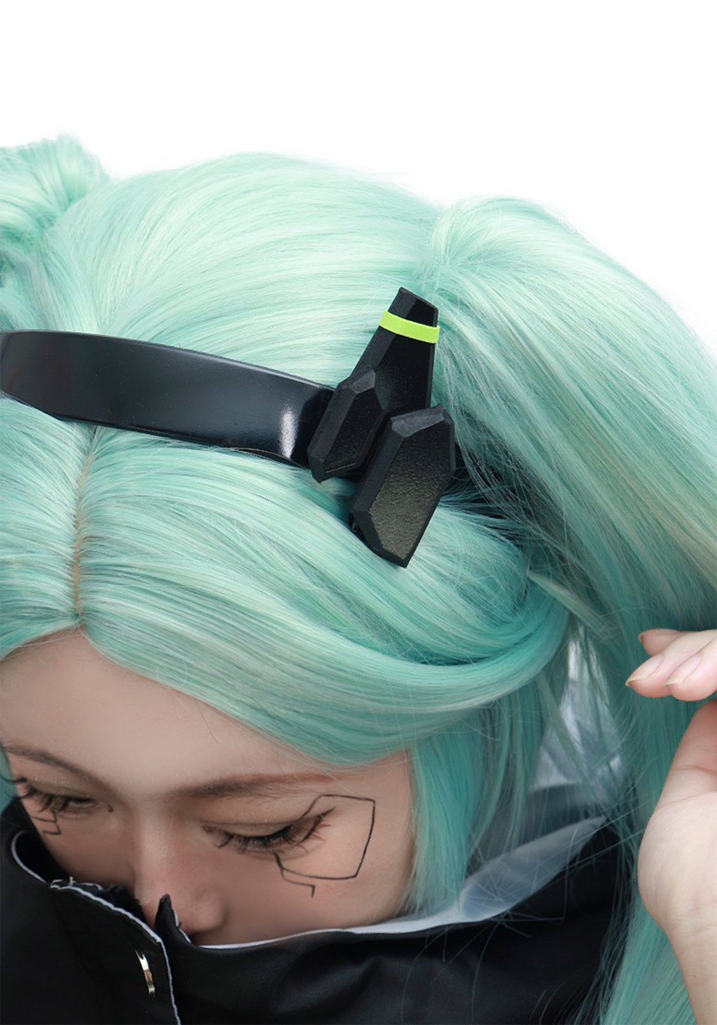 DAZCOS Rebecca Cosplay Headgear for Women Anime Halloween Hair Hoop Headband Costume