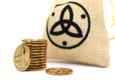 Mora Cosplay Drawstring Coin Pouch with 20 Coins