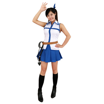 Fouet tissé à la main Anime Cosplay accessoire pour Lucy Costume noir
