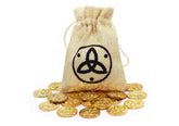 Mora Cosplay Drawstring Coin Pouch with 20 Coins