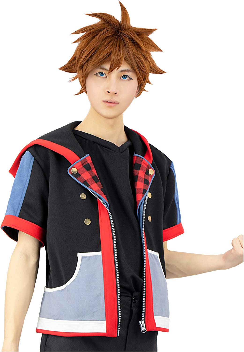 Mens Game KH3 Sora Cosplay Hoodie Jacket Costume