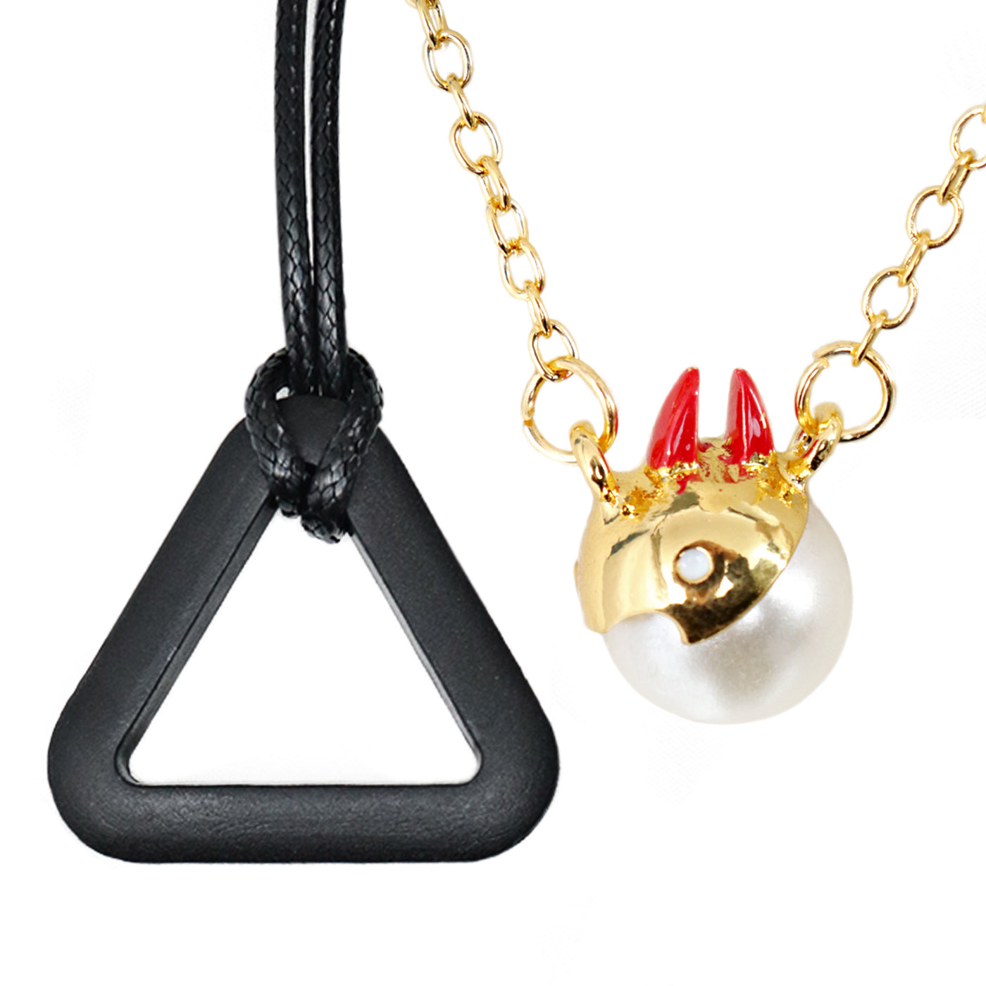 DAZCOS Denji Pochita Cosplay Pendant Anime Necklaces Dog Black Triangle Jewelry Set