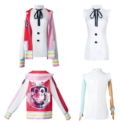 Uta Cosplay Costume Anime Red Shanks Fille Veste Manteau Halloween Outfit Ensemble Complet