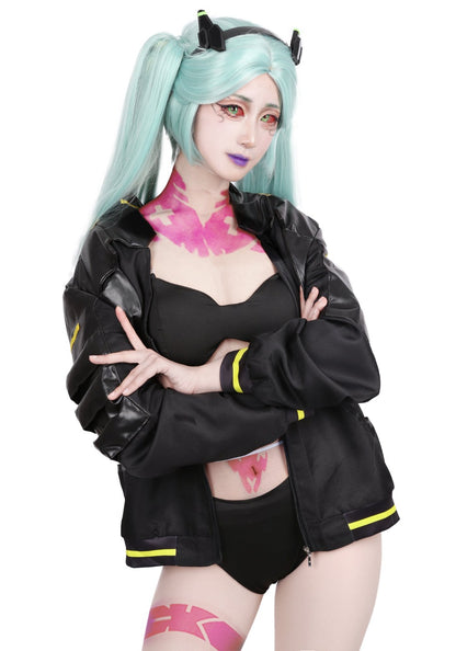 Rebecca Cosplay Outfits Black Coat Halloween Costume