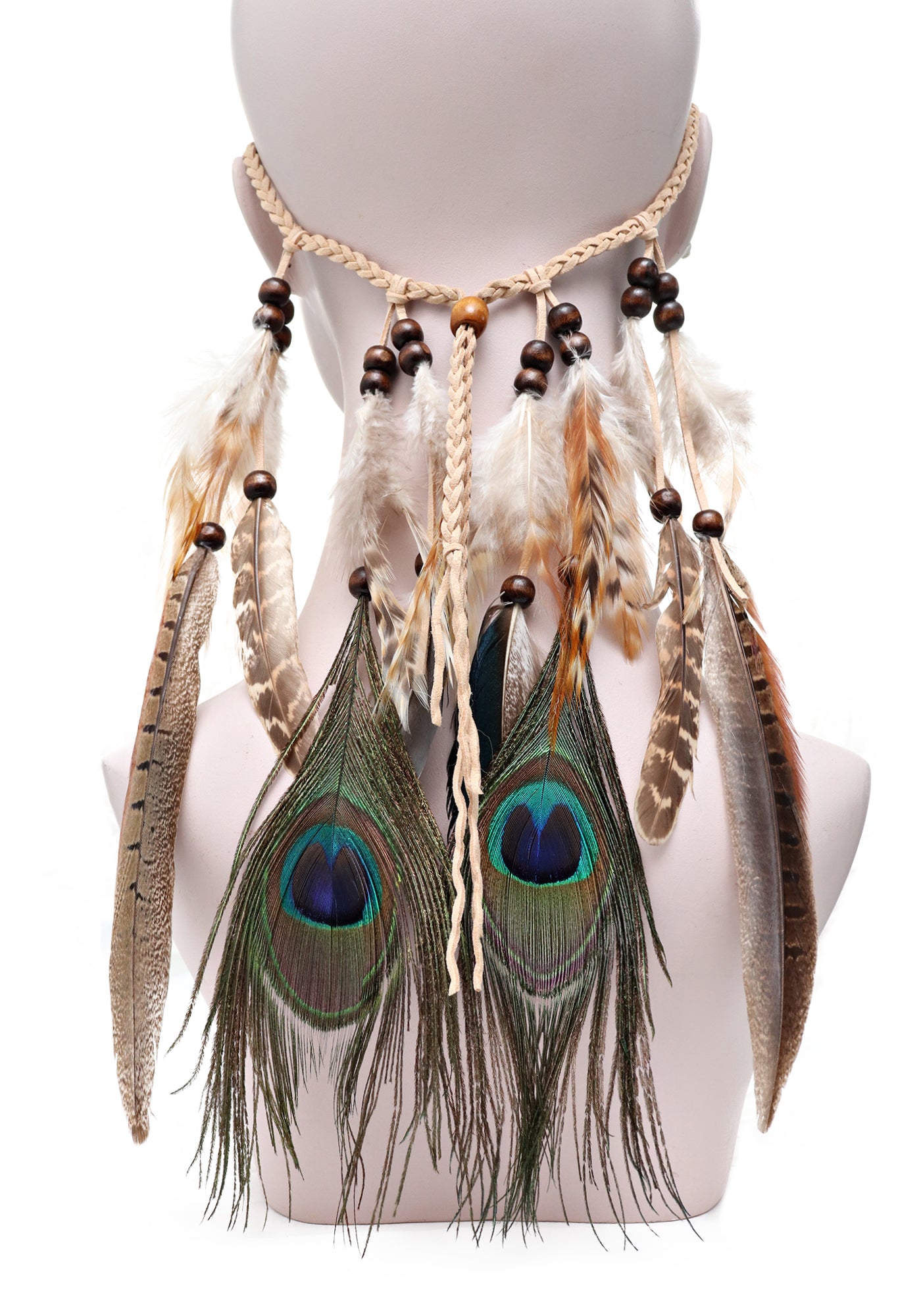 Peacock Feather Crown Carnival Headpiece