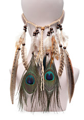 Peacock Feather Crown Carnival Headpiece