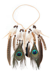 Peacock Feather Crown Carnival Headpiece