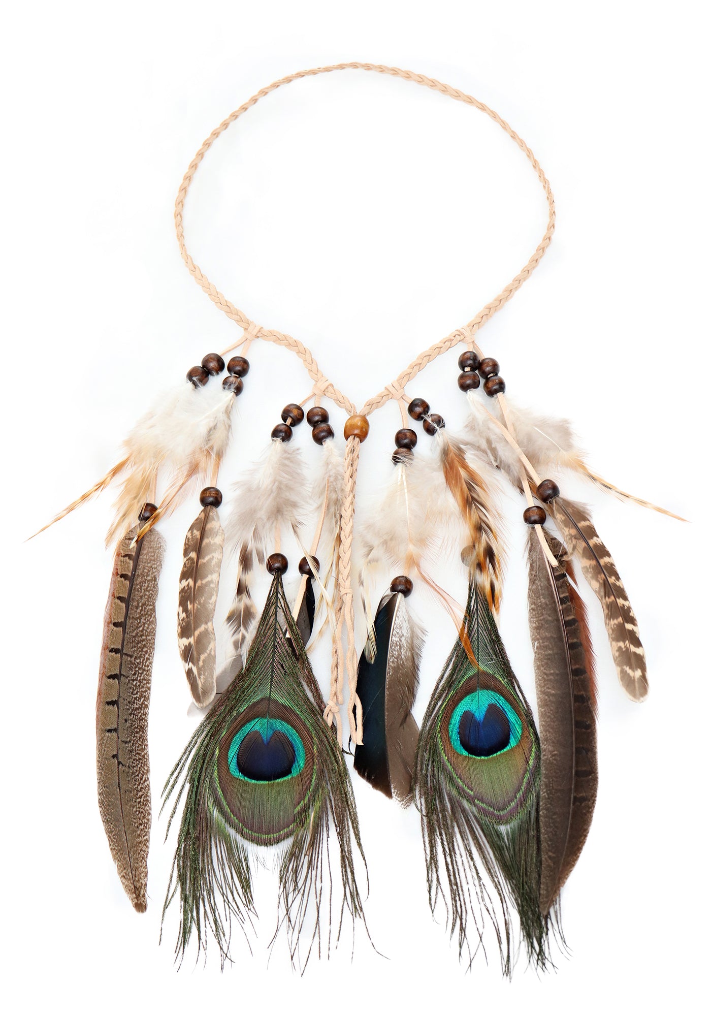 Peacock Feather Crown Carnival Headpiece