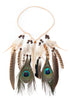 Peacock Feather Crown Carnival Headpiece