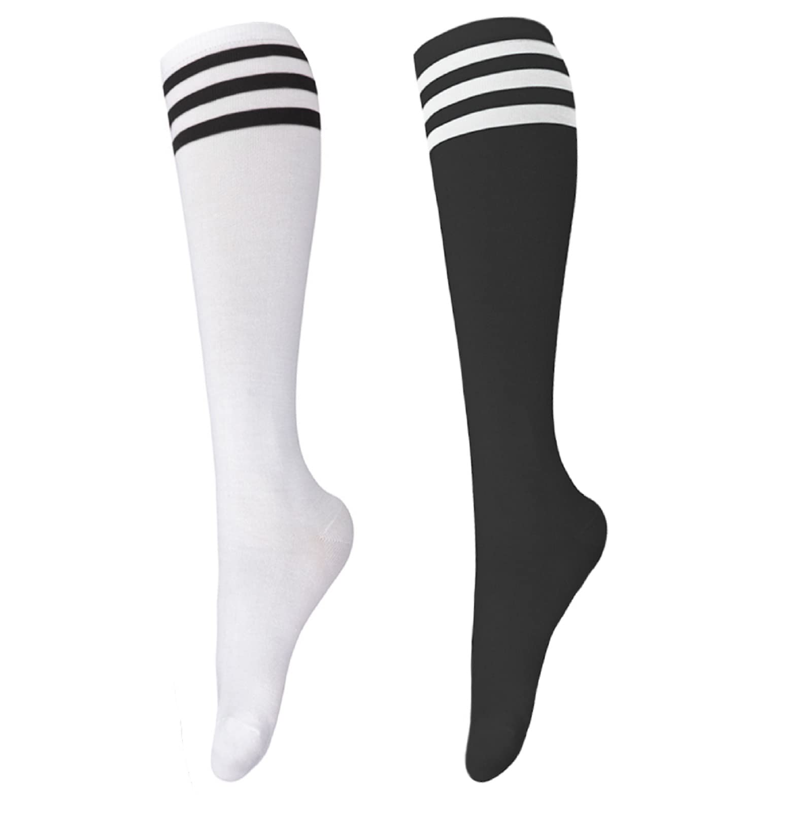 classic tube black and white socks
