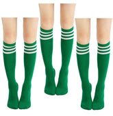 schoolgirl green stockings with white strips