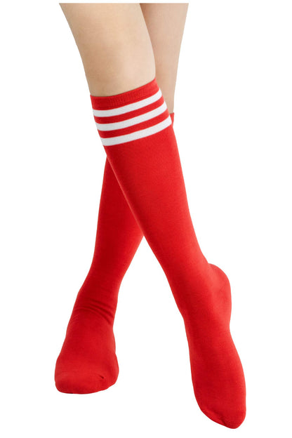 classic striped socks red socks