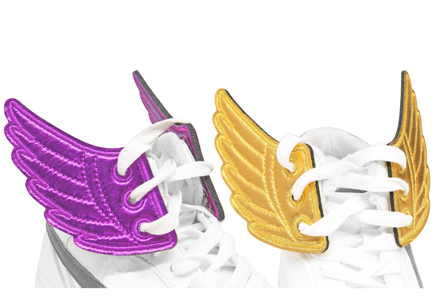DAZCOS 翼 靴 スケート キャンバス デコレーション ミニ エンジェル バット コスチューム アクセサリー (パープル&amp;amp;イエロー)