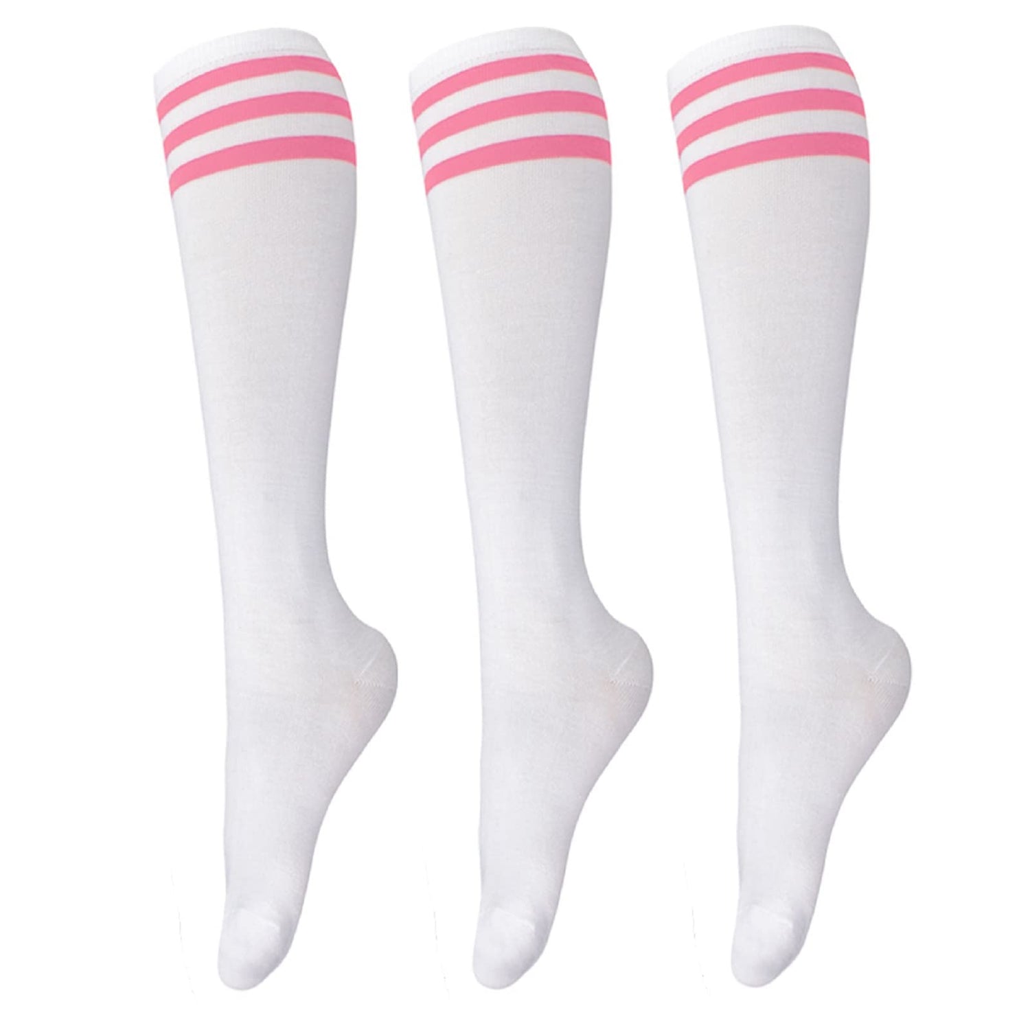 classic tube white pink socks